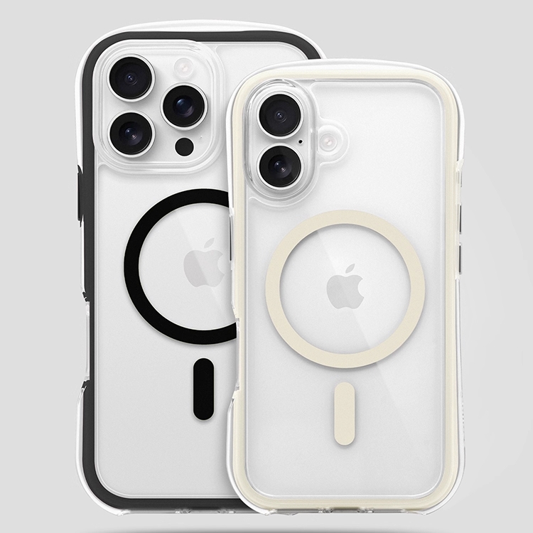 iPhone 16 Pro Max/15 Pro用　エアバッグデザイン採用　透明なマグネット式スマホケース 落下防止機能付き